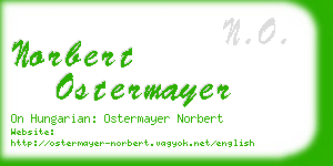 norbert ostermayer business card